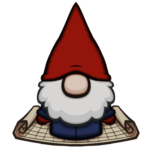 Fakefairytale logo of gnome standing on a map